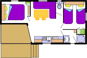 Plan du mobil-home 4-6 personnes