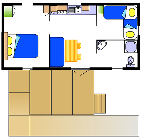 Plan mobil-home PMR Ophéa 4/6 pers